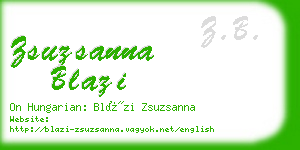 zsuzsanna blazi business card